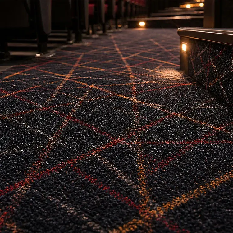 Tapis en nylon ignifuge de métier à tisser de cinéma