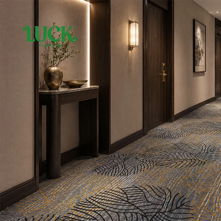Tapis mur à mur imprimé en nylon pour couloirs