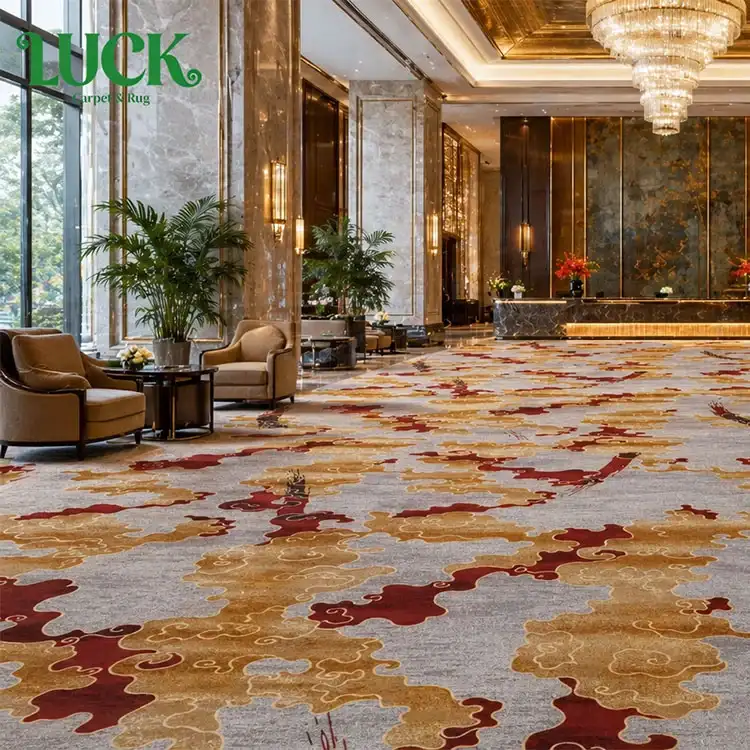Tapis mur à mur imprimé en nylon pour le hall d'entrée