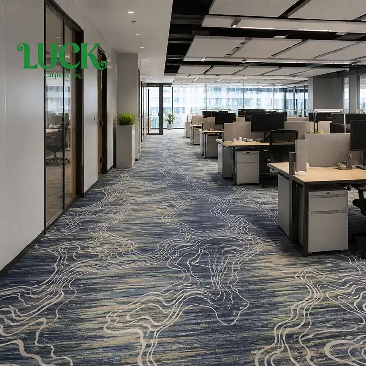 Tapis mur à mur imprimé en polyester pour le bureau