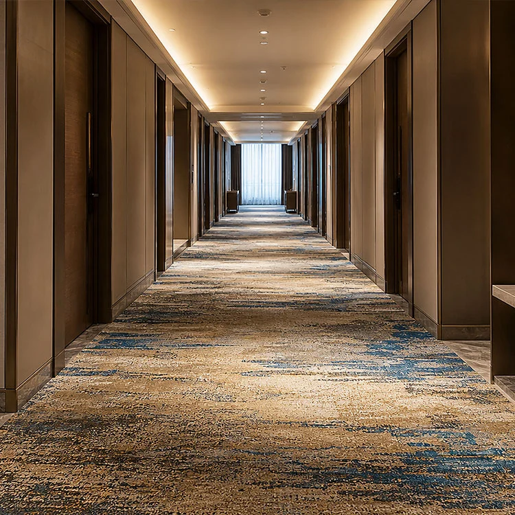 Tapis mur à mur imprimé pour couloir d'hôtel haut de gamme